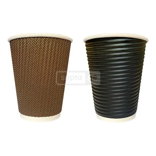 Cardboard disposable cup triple layer 14oz-415ml